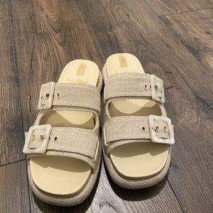 Same Edelman size 8 slip on sandals!